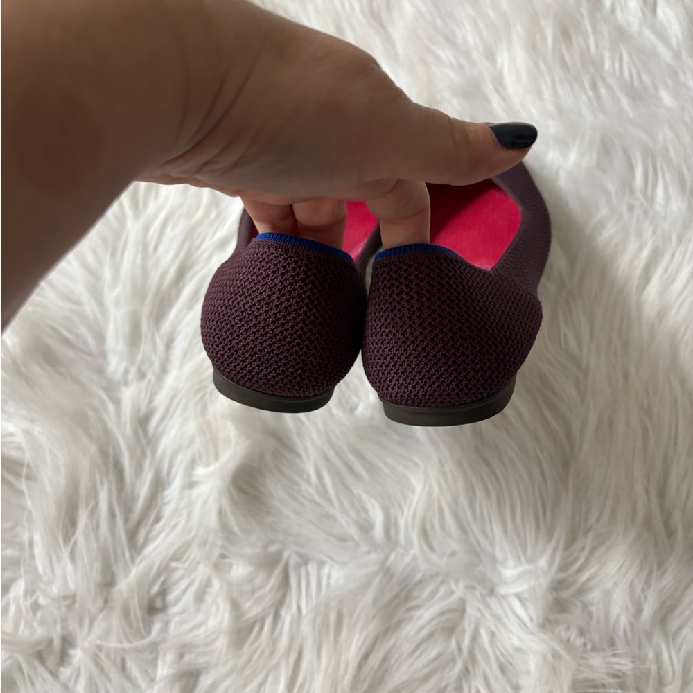 Rothy's Burgundy Knit Flats with Pink Insole - Picture 4 of 4